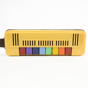 Vintage Bandy 8 Triola, Retro German Triola, Yellow Triola, Kid Present, Child gift, Kid Gift,  Kid's Musical Instrument, German Toy
