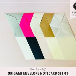 Set di buste e biglietti origami 01 / Cancelleria / Biglietti fatti a mano / Biglietti di ringraziamento / Biglietti regalo / Confezioni regalo / Regali / Confezionamento
