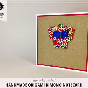 Origami Kimono Karte | Grußkarte | Handgemachte Karte | Japanisches Origami | Origami Karte
