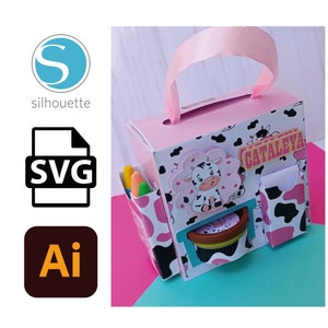 Play Doh Activity Box Template , SVG And DXF Template for Cricut and Silhoutte