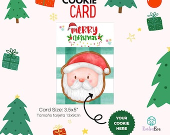 Christmas Postcard Cookie Card, Santa Mail Cookie Card, Cookie Backer, Christmas Mini Cookie Card, North Pole Express Delivery Card