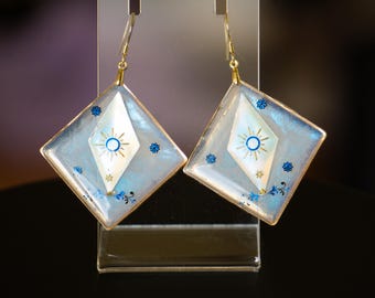 Athens at Night - GLOWS in the dark! (UV charged) - Genuine French 925 14k Gold