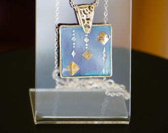 Caught a Falling Star. Sterling Silver chain, (choose length at checkout).