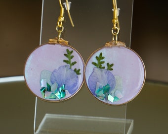 Mermaid&#39;s Cove. 14k Gold, hypoallergenic, lightweight dangle earrings.