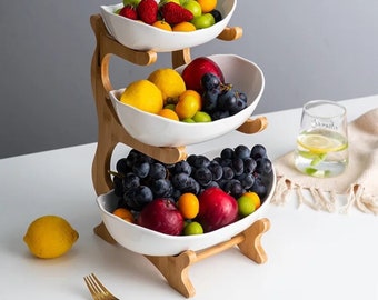 Large Fruit Basket 3 Tier Kitchen Accessories | 2 Tier Fruit Basket Large Fruit Bowl |