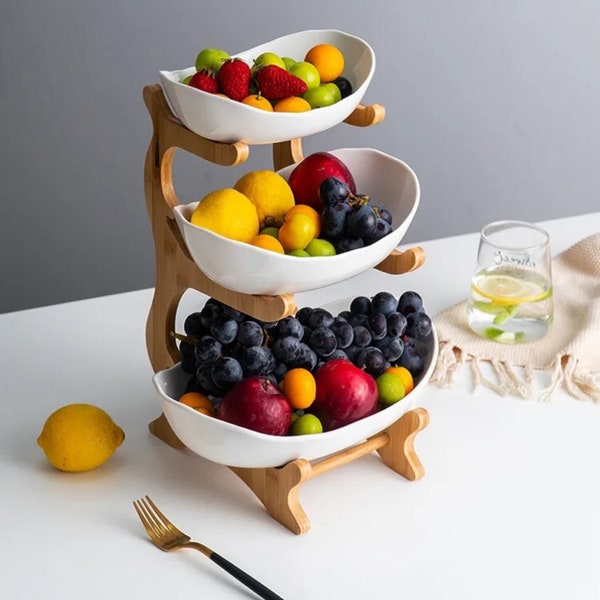 Large Fruit Basket 3 Tier Kitchen Accessories | 2 Tier Fruit Basket Large Fruit Bowl |