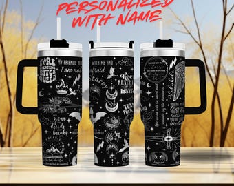 SJMverse MaasVerse Fae World ACOTAR - Personalized laser engraved 40oz tumbler  SJM Fans