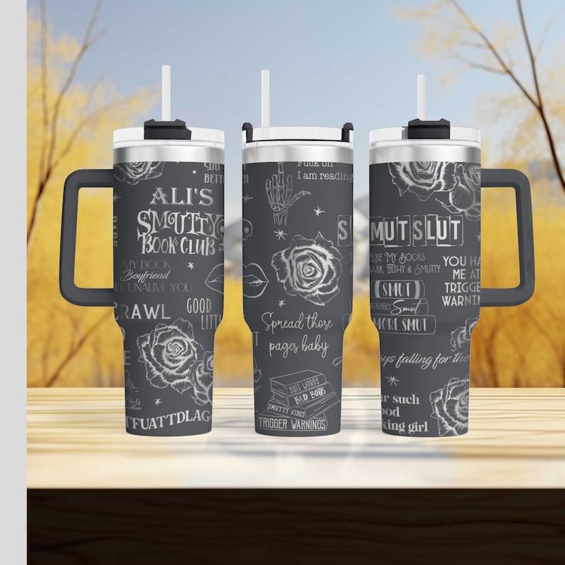 Dark Romance Reader Tumbler | Smut Lover Gift | Spicy Bookish Cup | Laser Engraved Stainless Steel Drinkware for BookTok Fans image 12