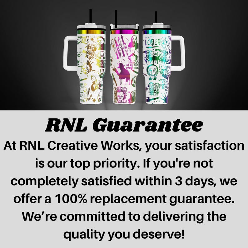 three colorful, patterned insulated tumblers with straws, arranged in a row against a dark background.