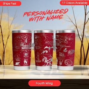 Fourth Wing Inspired Tumbler: Personalized Fantasy Book Fan Gift