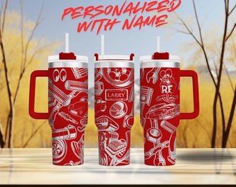 Hot Rod Tumbler 40oz: Laser Engraved Custom Car Gift