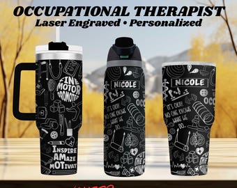 Personalized Occupational Therapist Tumbler – Laser Engraved OT Appreciation Gift