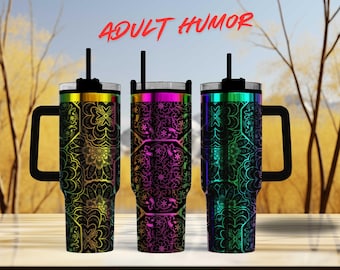 Hidden Swear Word Tumbler 40oz, Funny Engraved Cup, Can You Find It, Gag Gift for Adults, Sarcastic Humor Mug