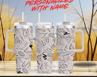 Nail Tech Manicurist Personalized Tumbler - 40oz Engraved Drinkware for Professional Nail Artist Nail Technician
