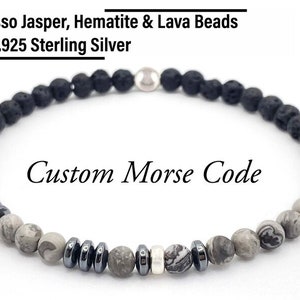 Custom Morse Code Bracelet for Men, Personalized Beaded Bracelets, Relationship Gifts, Friendship Bracelet for Her, Canada