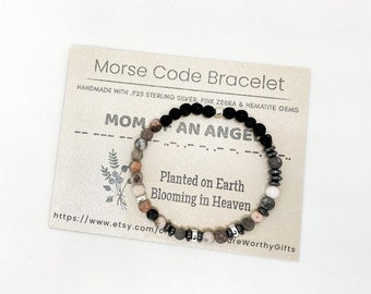 Miscarriage Gift for Moms, Morse Code Bracelet, Mom of an Angel Keepsake Gift, Miscarriage Jewelry, Pregnancy Loss Memorial Gift, Baby Loss