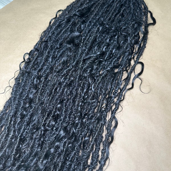 Boho Loc Bundles 36” Pre-loop Locs with human hair