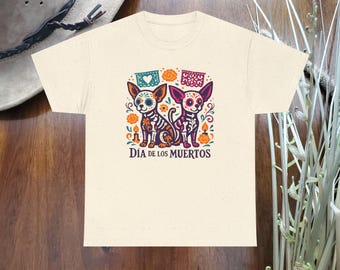 Dia de los Muertos Chihuahuas T-shirt, festliga mexikanska semesterkläder