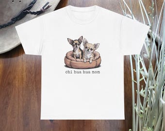 Chihuahua mamma t-shirt, hundgrafik t-shirt