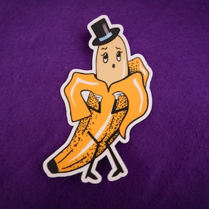 Cute Silly Banana Slip Sticker