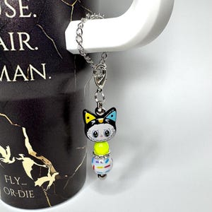Travel Tumbler Charm Handle Accessory Stanley Cup Dangle Chain Black Cat Labubu