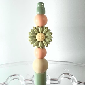 Flower Silicone Beaded Pen