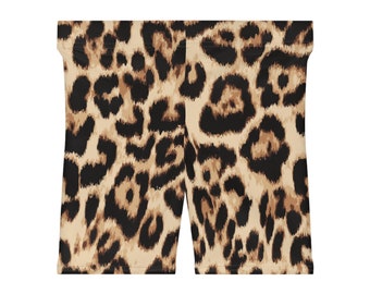 Leopard Muster Damen Biker Shorts (AOP)