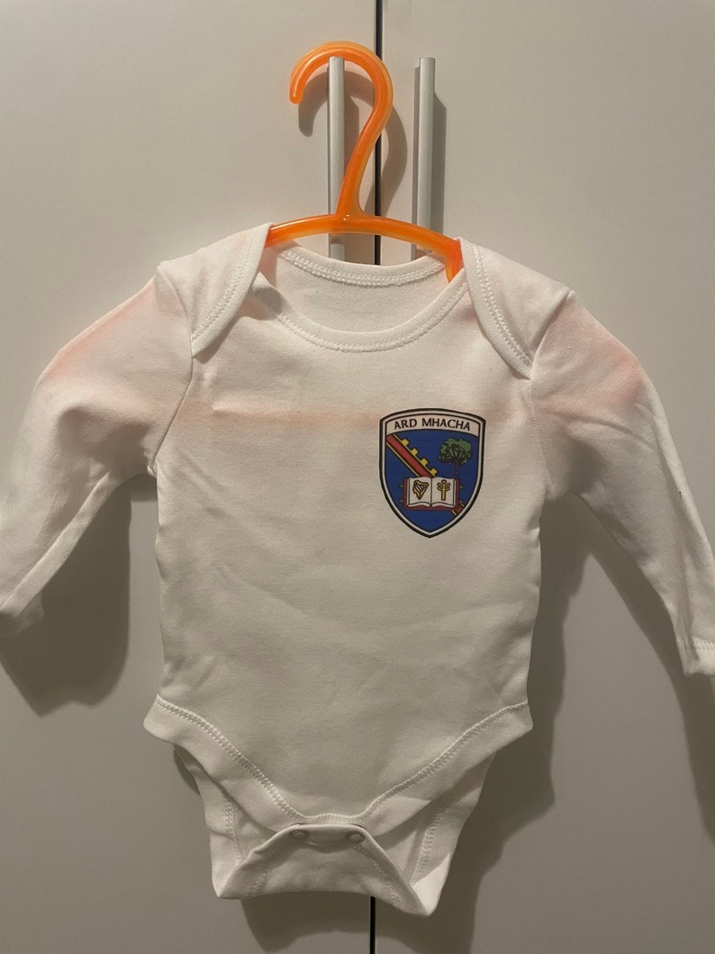 GAA Tots: County, Club and Custom Baby Crest on Vest from Ireland zdjęcie 3