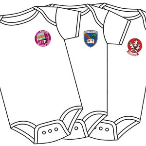 GAA Tots: County, Club and Custom Baby Crest on Vest from Ireland zdjęcie 1