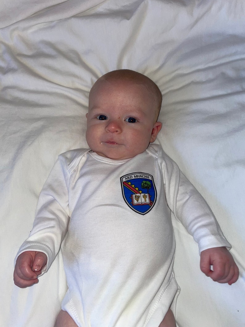 GAA Tots: County, Club and Custom Baby Crest on Vest from Ireland zdjęcie 2