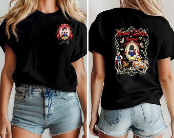 Snow White Shirt Personalized, Disney Princess Tee with Name, Front and Back Seven Dwarfs Tee, Fairytale Shirt for Girls or Moms