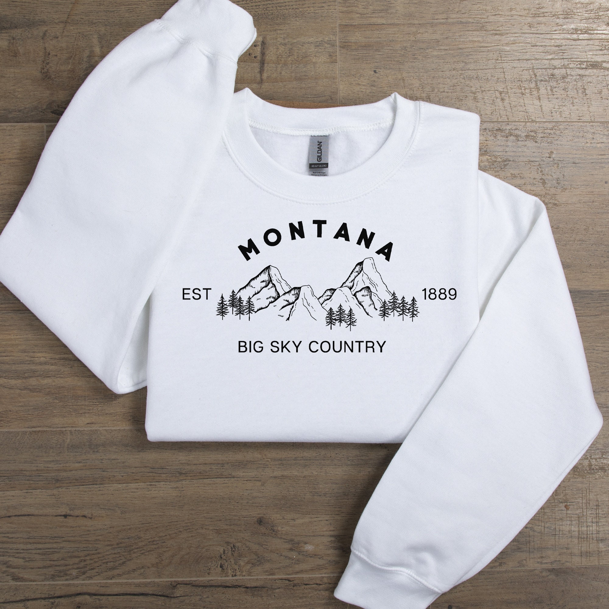 Montana Big Sky Country Sweatshirt, Montana Hoodie, Mountain and Nature ...