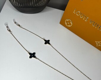 Black and Gold Louis flower Sunglass Chain