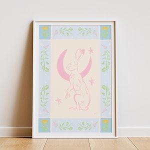 Tagundnachtgleiche Hase - Folk inspiriert Giclée Kunstdruck