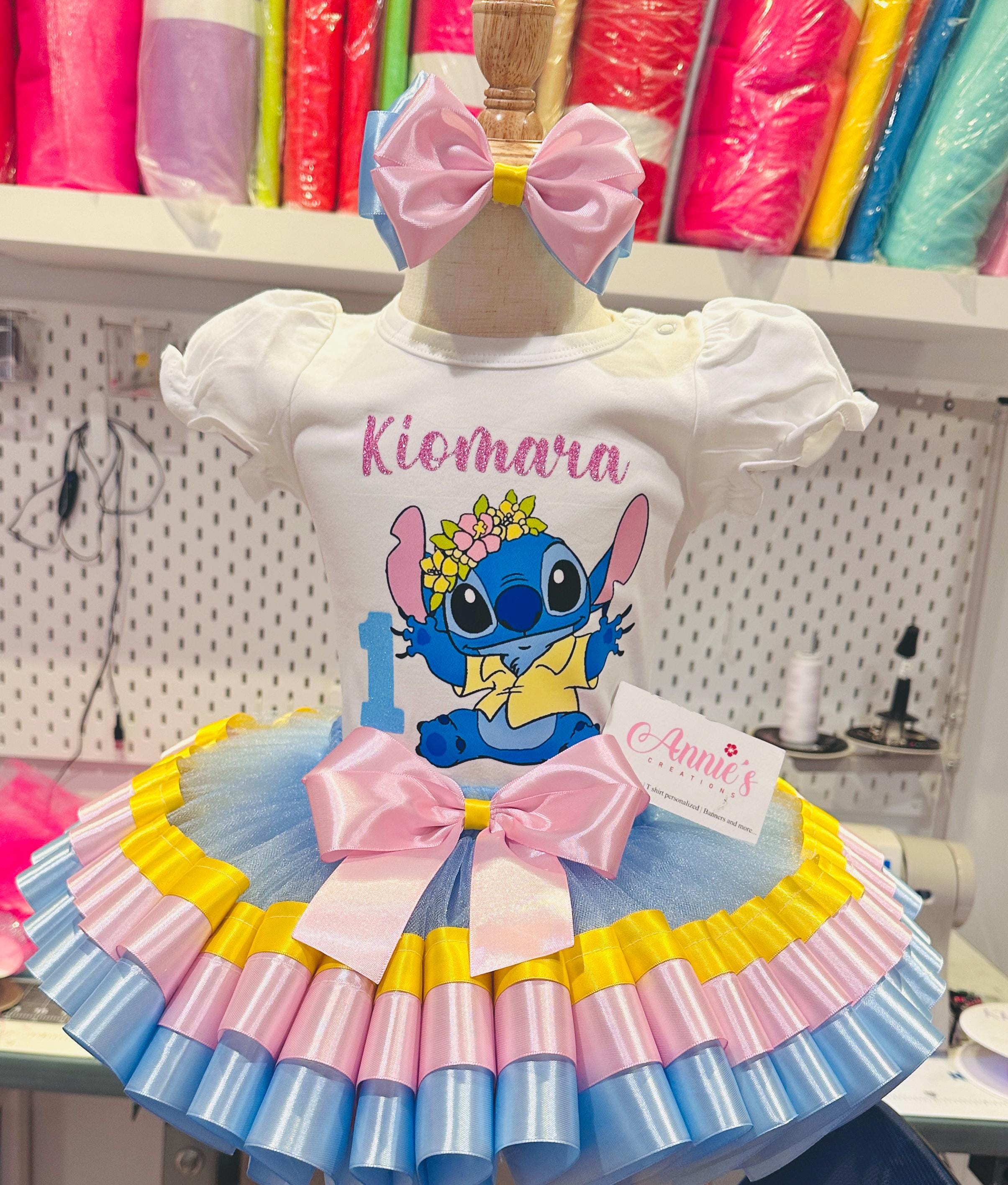 Stitch Birthday Tutu Outfit, Party Costume