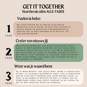 Get it Together Afdrukbare Poster Heartbreak Editie, om jou door het helingsproces te helpen na een gebroken hart of een break-up. Fase 2 afbeelding 10