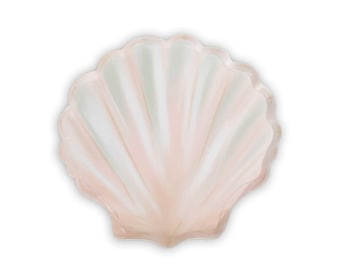 Shell Dessert Plates, Mermaid Party Plates, Coastal Party Decor, Under the Sea Party Supplies, Beach Party Tableware, Seashell Party Plates