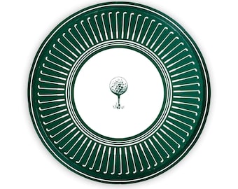 Platos de golf para cena / Platos para fiestas de golf de 23 cm / Decoración para fiestas de cumpleaños de golf / Artículos para fiestas del Masters / Vajilla con temática de golf para el Día del Padre