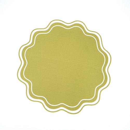 de table vert pétoncles | Décoration de table vert sauge | Décorations de garden-party | Décoration de table de Pâques | Lot de 12 sets de table en papier élégants