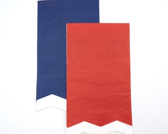 4th of July Paper Guest Towels, Red White Blue Patriotic Napkins, Summer Party Decor