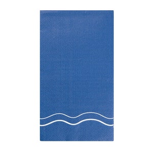 Blue Color Block Paper Guest Towel- 16pk
