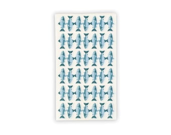 Fish Pattern Guest Towels, Fishing Party Napkins, Lake Party Decor, Coastal Party Napkins, Fishing Theme Party Supplies, Cabin Party Decor