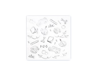 School Days Icon Lunch Napkin-16pk | Back to School Party Bash | End of Summer Back to School Party | First Day of School | Last Day