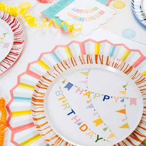 Burst of Color Fan Placemats, Colorful Scallop Placemats, Rainbow Table Decor, Birthday Party Placemats, Disposable Paper Placemats image 4