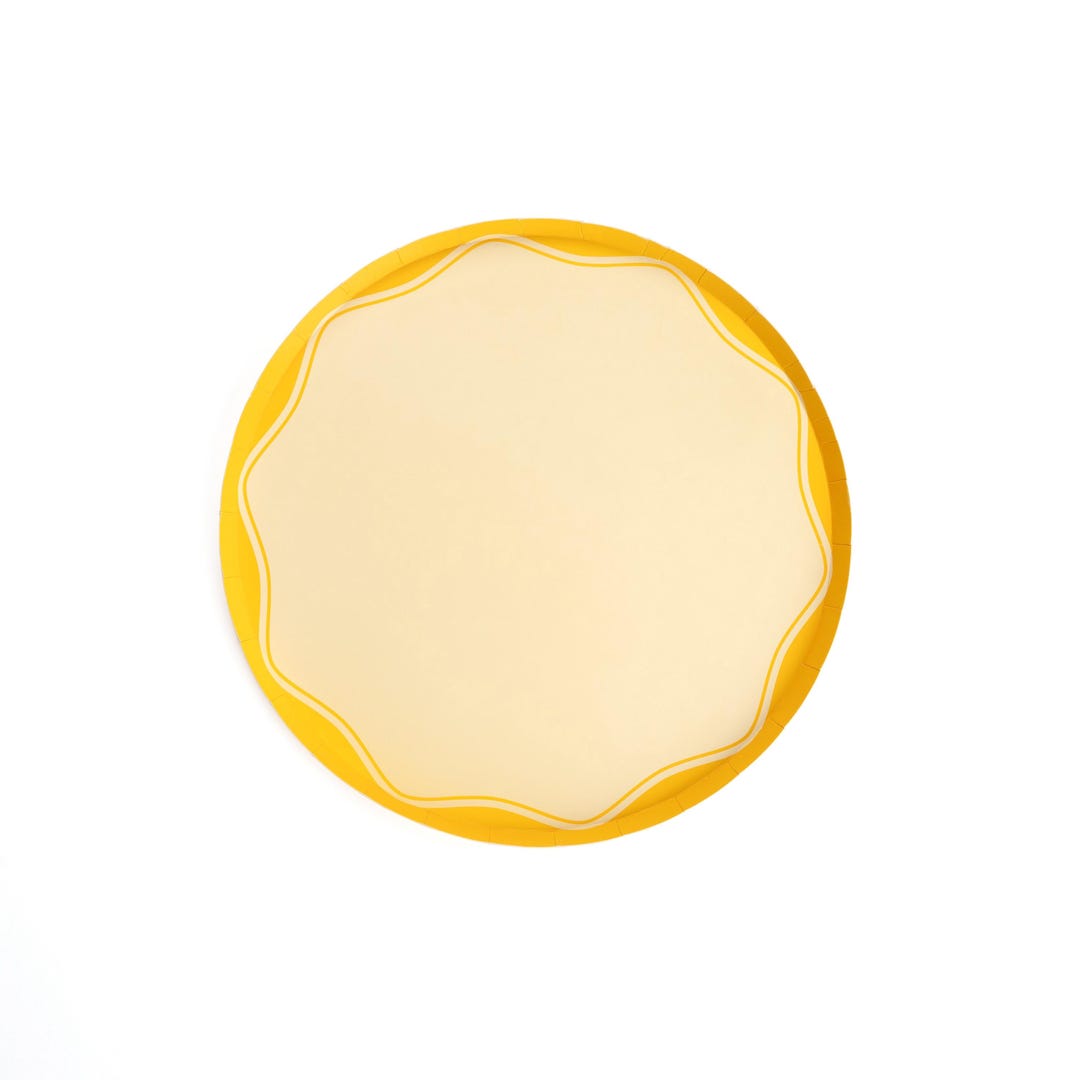 Yellow Color Block Dinner Paper Plates-8pk - Etsy