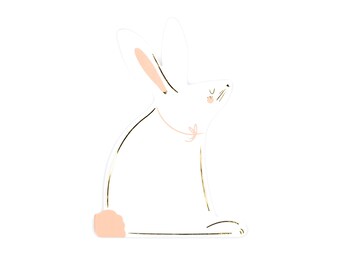 Harmony Bunny Napkin- 16pk | Bunny Napkin Spring Baby Shower | Easter Party | Spring Garden Party Easter Birthday | Easter Dessert Napkins