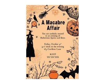 Invito digitale vintage di Halloween