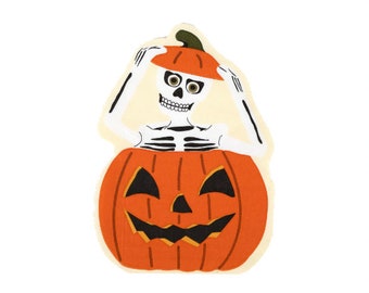 Skelly & Jack Halloween Paper Napkins- 16pk | Skeleton  Napkin | Halloween Party Supplies | Spooktacular Halloween Birthday | Kids Halloween