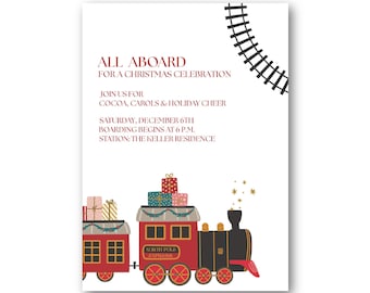 Invitación digital de North Pole Express