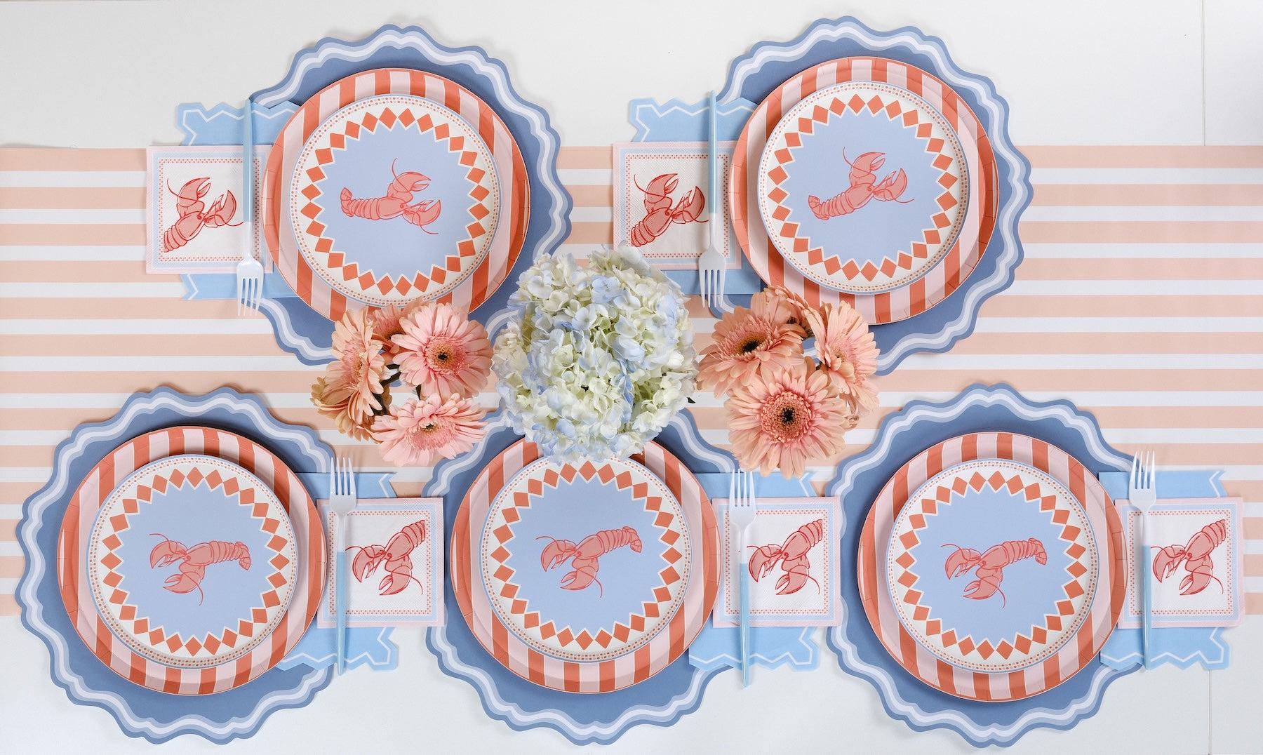 Striped Dinner Plates, Colorful Party Plates, Summer Party Decor ...